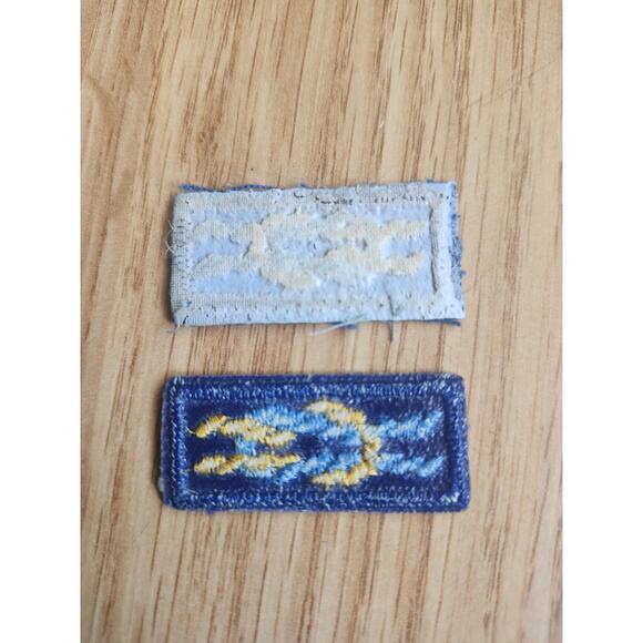 Vintage BSA Cub Scouts Webelos Activity Badge Loops Blue Gold Pair Scout Patches - Picture 2 of 6